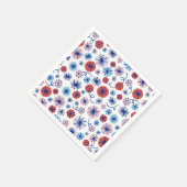 Amerika vuurwerk op 4 juli servet (Hoek)