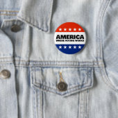 Amerika, Waar Stemmen Werkt Knop Ronde Button 5,7 Cm (In situ)