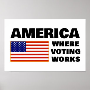Amerika, Waar Stemmen Werkt Poster