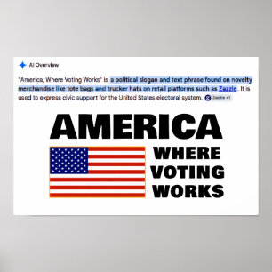 Amerika, Waar Stemmen Werkt Poster