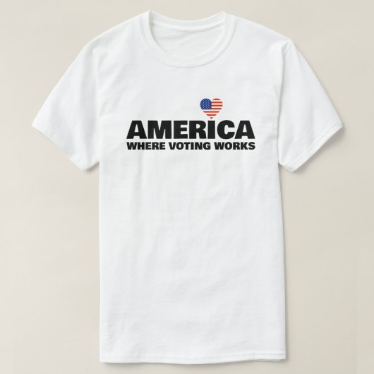 Amerika, Waar Stemmen Werkt T-Shirt (Design voorkant)