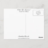 Amerika wakker maken briefkaart (Achterkant)