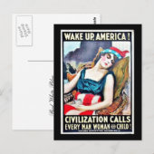 Amerika wakker maken briefkaart (Voorkant / Achterkant)