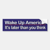 Amerika wakker maken bumpersticker (Voorkant)