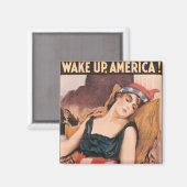 Amerika wakker maken magneet (Voorkant / Achterkant)