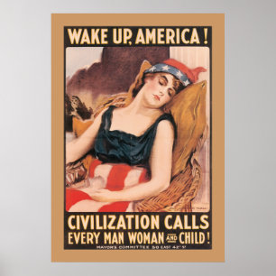 Amerika wakker maken poster