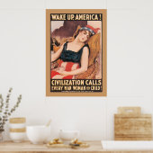 Amerika wakker maken poster (Keuken)