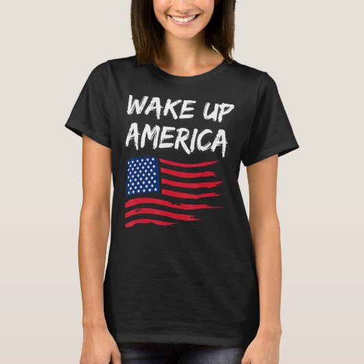 Amerika wakker maken t-shirt (Voorkant)