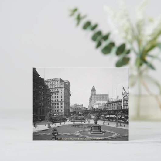  Amerika, Washington St., New York City Briefkaart (Staand voorkant)