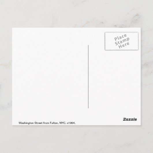  Amerika, Washington St., New York City Briefkaart (Achterkant)