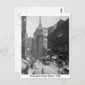  Amerika, Washington Street, Boston 1906 Briefkaart (Voorkant / Achterkant)
