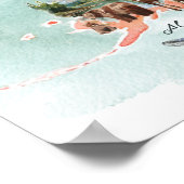 Amerika | Waterverf geïllustreerd overzicht VS (Hoek)