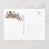 Amerika | Waterverf geïllustreerd overzicht VS Briefkaart (Achterkant)