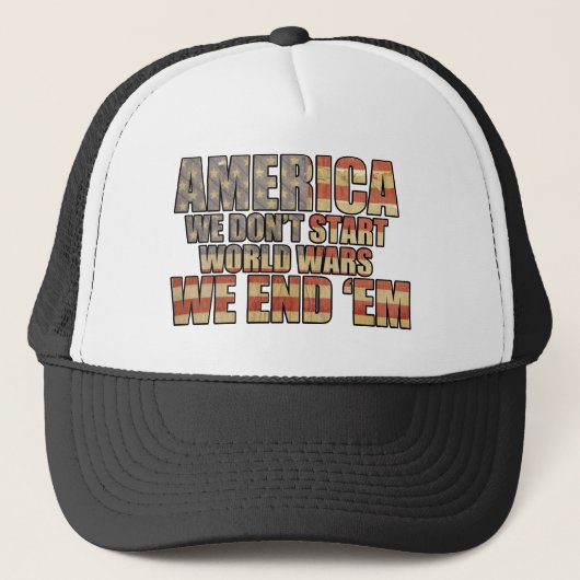 Amerika - We beëindigen de wereldoorlogen! Trucker Pet (Voorkant)