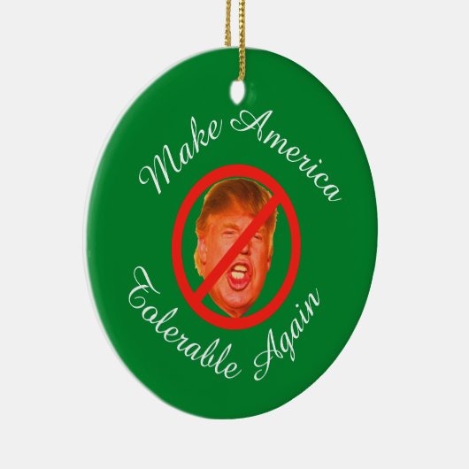 Amerika weer betaalbaar maken keramisch ornament (Rechts)