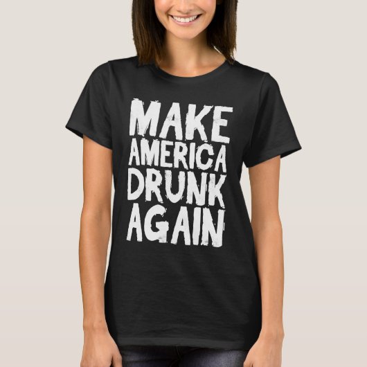 Amerika weer Drink op 4 juli T-shirt (Voorkant)