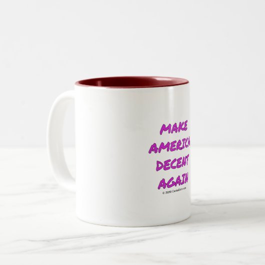 Amerika weer fatsoenlijk maken tweekleurige koffiemok (Voorkant links)
