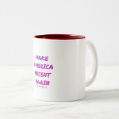 Amerika weer fatsoenlijk maken tweekleurige koffiemok (Voorkant rechts)