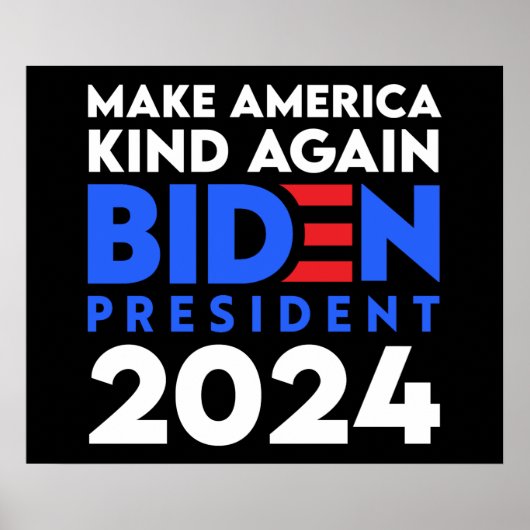 Amerika weer gek maken, Biden President 2024 Poster (Voorkant)