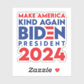 Amerika weer gek maken, Biden President 2024 Sticker (Vel)