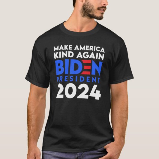 Amerika weer gek maken, Biden President 2024 T-shirt (Voorkant)