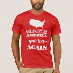 Amerika weer geweldig maken met aangepaste tekstpa t-shirt