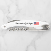 Amerika weer geweldig maken met patriottische Amer Kurkentrekker (Achterkant)