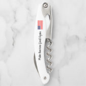 Amerika weer geweldig maken met patriottische Amer Kurkentrekker (Achterkant)