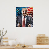 Amerika weer geweldig maken - President Trump Poster (Keuken)