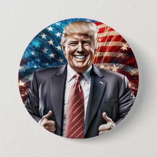 Amerika weer geweldig maken - President Trump Ronde Button 7,6 Cm (Voorkant)