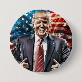 Amerika weer geweldig maken - President Trump Ronde Button 7,6 Cm