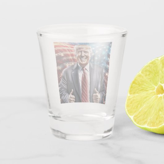Amerika weer geweldig maken - President Trump Shot Glas (Achterkant)
