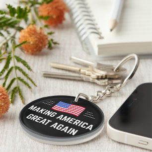 Amerika weer geweldig maken sleutelhanger