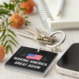 Amerika weer geweldig maken sleutelhanger