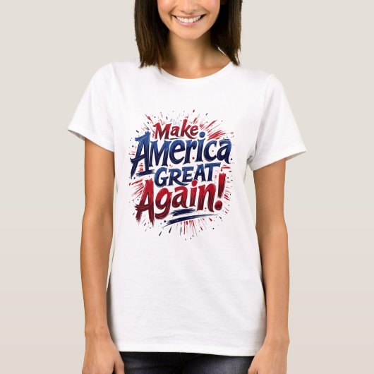 Amerika weer geweldig maken t-shirt (Voorkant)