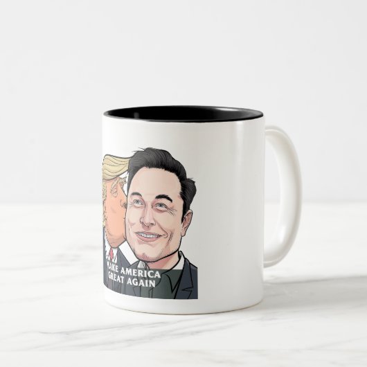 Amerika weer geweldig maken tweekleurige koffiemok (Voorkant rechts)