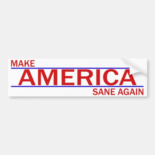 Amerika weer gezond maken Bumpersticker (Voorkant)