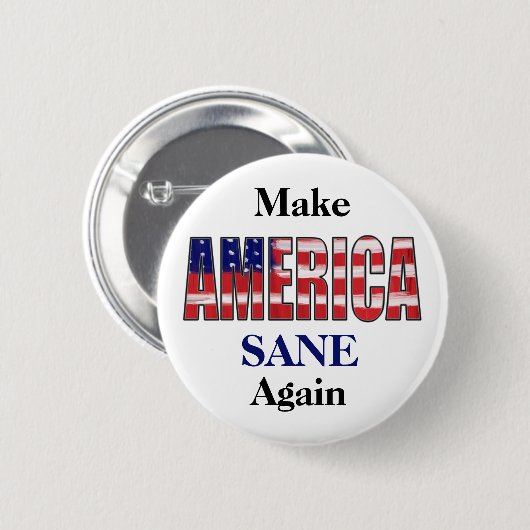 Amerika weer gezond maken ronde button 5,7 cm (Voorkant /achterkant)