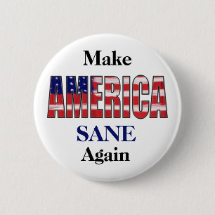 Amerika weer gezond maken ronde button 5,7 cm