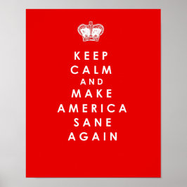 Amerika weer gezond maken Rood Anti-Trump-Poster Poster