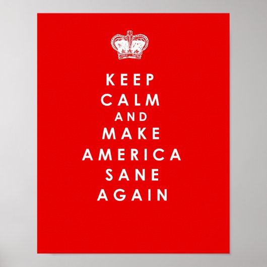 Amerika weer gezond maken Rood Anti-Trump-Poster Poster (Voorkant)