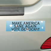 Amerika weer gezond maken, stem democratisch bumpersticker (Op auto)