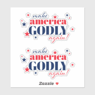 Amerika weer goddelijk patriottisch maken sticker