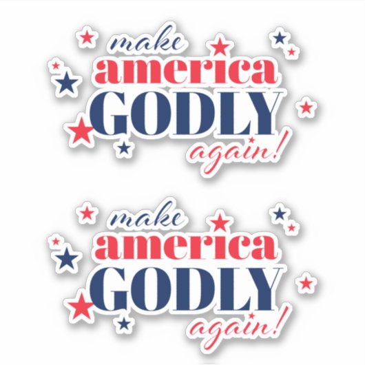 Amerika weer goddelijk patriottisch maken sticker (Voorkant)