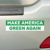 Amerika weer groen maken klimaatverandering bumpersticker (Op auto)