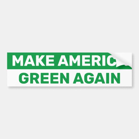 Amerika weer groen maken klimaatverandering bumpersticker (Voorkant)