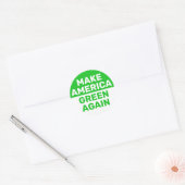 Amerika weer groen maken klimaatverandering ronde sticker (Envelop)