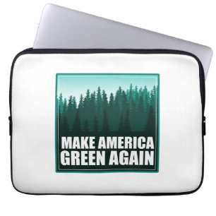 Amerika weer groen maken laptop sleeve