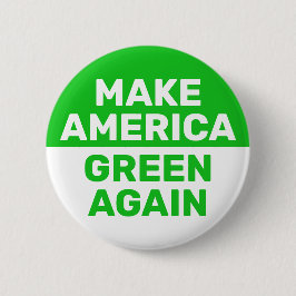 Amerika weer groen maken ronde button 5,7 cm