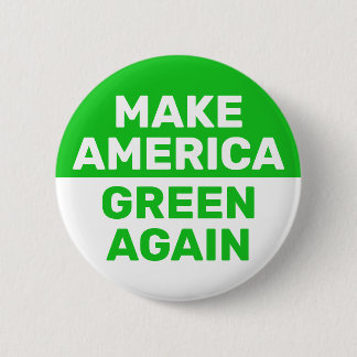 Amerika weer groen maken ronde button 5,7 cm